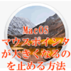MacOS マウスポインタが大きくなるのを止める方法